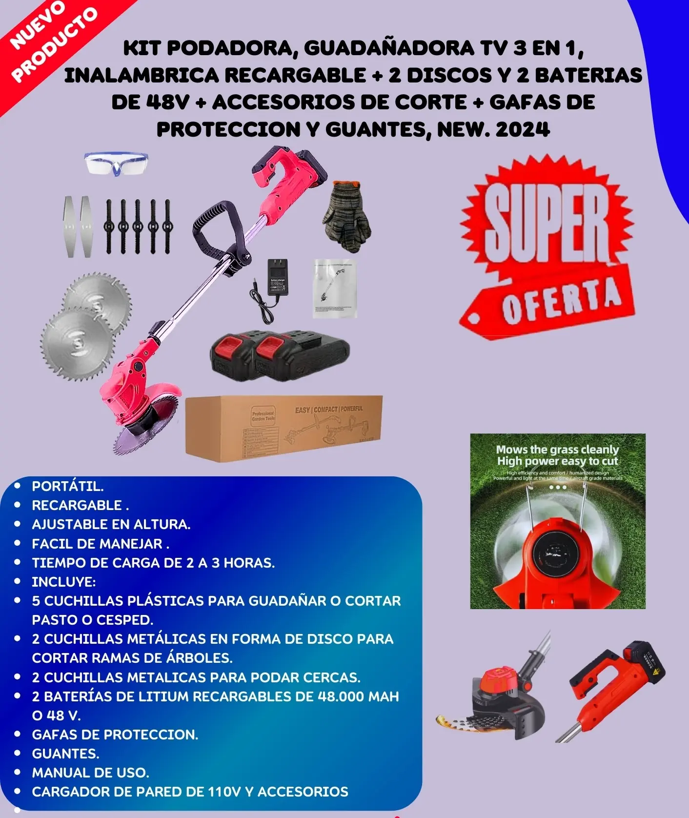 Podadora NeoPower™ + Kit de Seguridad Profesional + eBook